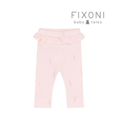 Brands4kids 小黃花粉色羅紋貼腿長褲 FIXONI系列