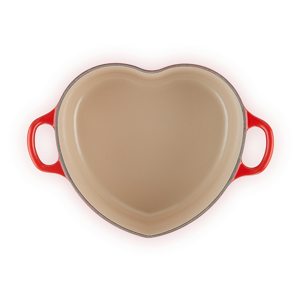 Le Creuset 愛心鑄鐵鍋20cm 1.9L 櫻桃紅心型鋼頭法國製愛心鍋湯鍋燉鍋