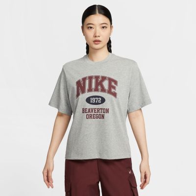 NIKE 耐吉 短袖上衣 女 寬鬆版型 AS W NSW SS BOXY RETRO TEE GCE 灰 IH0825-063
