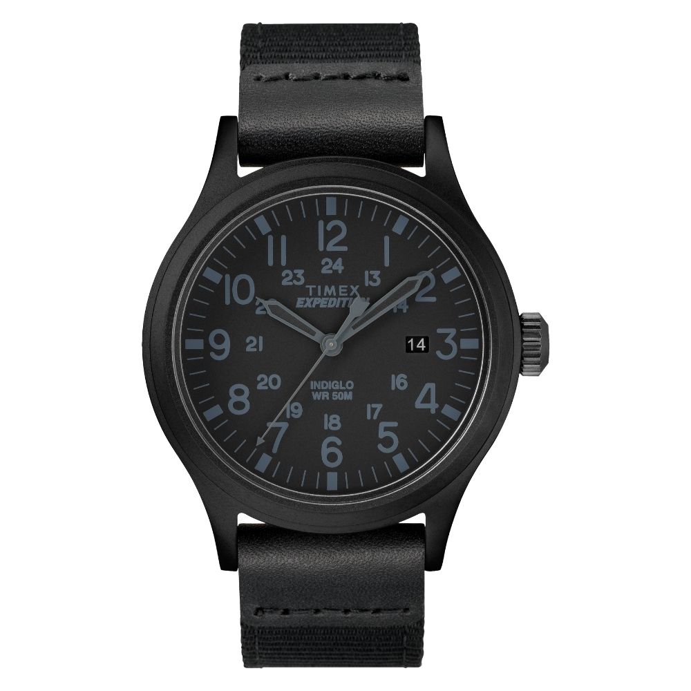 TIMEX 天美時 Expedition Scout 40mm 織物錶帶腕錶(黑 TXTW4B14200)