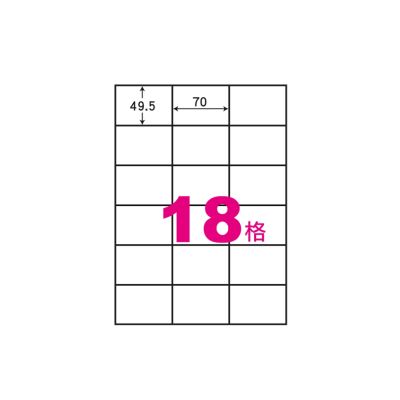 華麗牌 阿波羅 A4 電腦列印標籤 18格 1000張入 / 箱 WL-9618B-1K