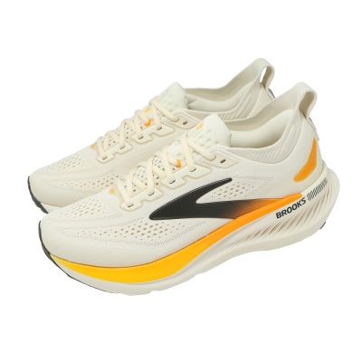 Brooks 慢跑鞋 Glycerin GTS 23 男鞋 白橘 甘油系列23代 氮氣中底 1105031D228