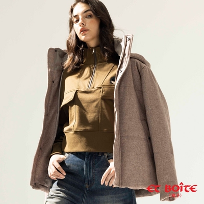 ET BOîTE 箱子 BLUE WAY – 羊毛法蘭絨極簡科技棉連帽外套