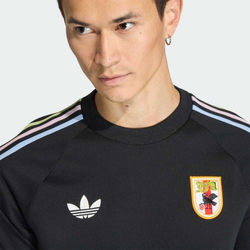  JFA OG TEE ブラック Adidas 愛迪達Jfa Og Tee KA1521 男T恤運動上衣黑世界盃日本短袖上衣