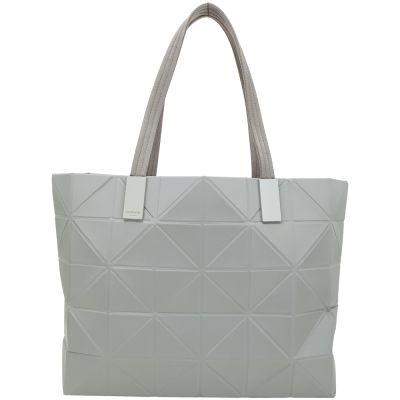 ISSEY MIYAKE 三宅一生 BAOBAO TRACK 大款 8x6 霧面幾何手提/肩背托特包(灰色)
