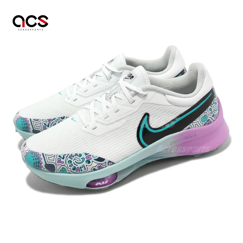 Nike 高爾夫球鞋Air ZM Infinity TR NXT NRG 寬楦男鞋白鞋釘