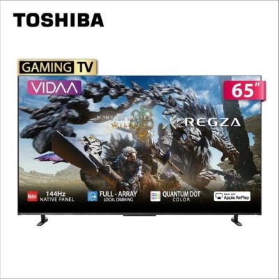 TOSHIBA東芝 REGZA 65型 4K QLED 144Hz Full Array LED AirPlay2 智慧顯示器 65Z670NT