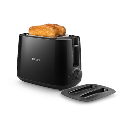 Philips 飛利浦電子式智慧型烤麵包機HD2582_黑