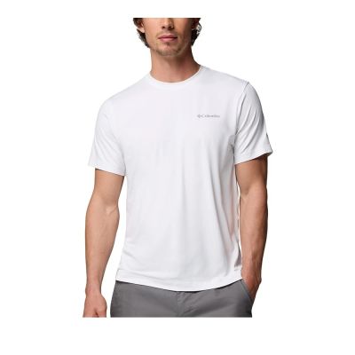 【Columbia 哥倫比亞】男款-防曬UPF50快排短袖上衣-Parsons Point SS Logo Tee-白色(UAE50930WT/KS)