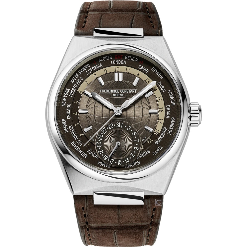 Frederique Constant 康斯登 Highlife Worldtimer Manufacture 機械錶-41mm棕/FC-718C4NH6