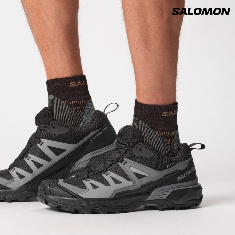 Salomon索羅門】X ULTRA 360 GORE-TEX 男款防水低筒登山鞋黑/磁鐵黑
