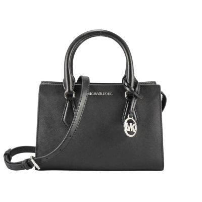 Michael Kors SHEILA小包-防刮三層手提/斜背/肩背包35S3S6HS5L(黑銀)