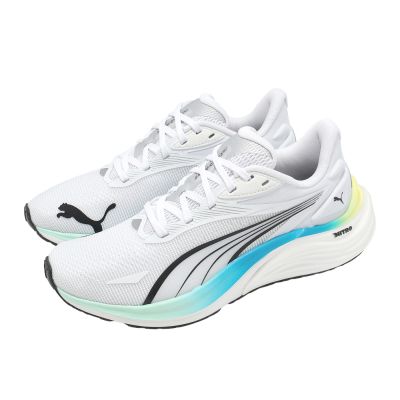 Puma 慢跑鞋 Electrify Nitro 4 Wns 女鞋 白 藍 輕量 支撐 緩衝 運動鞋 310788-13
