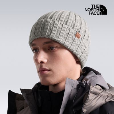 【The North Face 官方旗艦】北面男女款灰色舒適保暖毛帽｜8HMSWD5