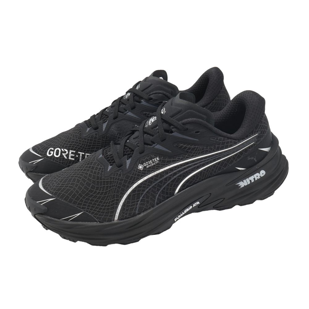 Puma 越野跑鞋 Fast-Trac Nitro 4 GTX 男鞋 黑 銀 防水 緩衝 312136-01