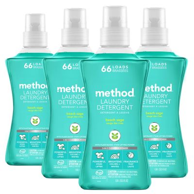 【箱購】Method美則 4倍濃縮香水洗衣精-海藍鼠尾草1580mlX4