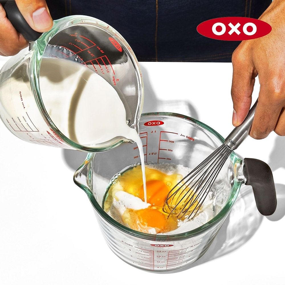 美國OXO 玻璃附蓋刻度量杯0.5L