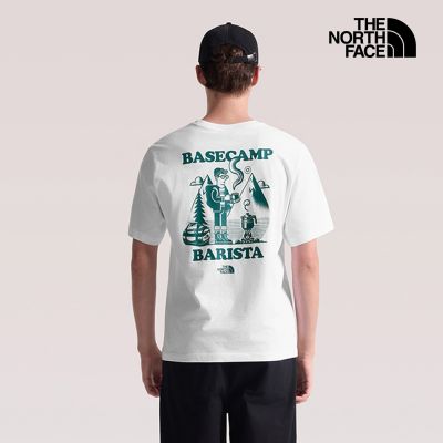 【The North Face 官方旗艦】北面男款白色背面大圖案印花短袖T恤｜8JKTFN4