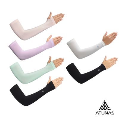 【ATUNAS 歐都納】瞬透冰紗無縫袖套/一般款/拇指款/透氣/涼感/防曬/路跑/機車/單車/登山/防曬配件/多款任選