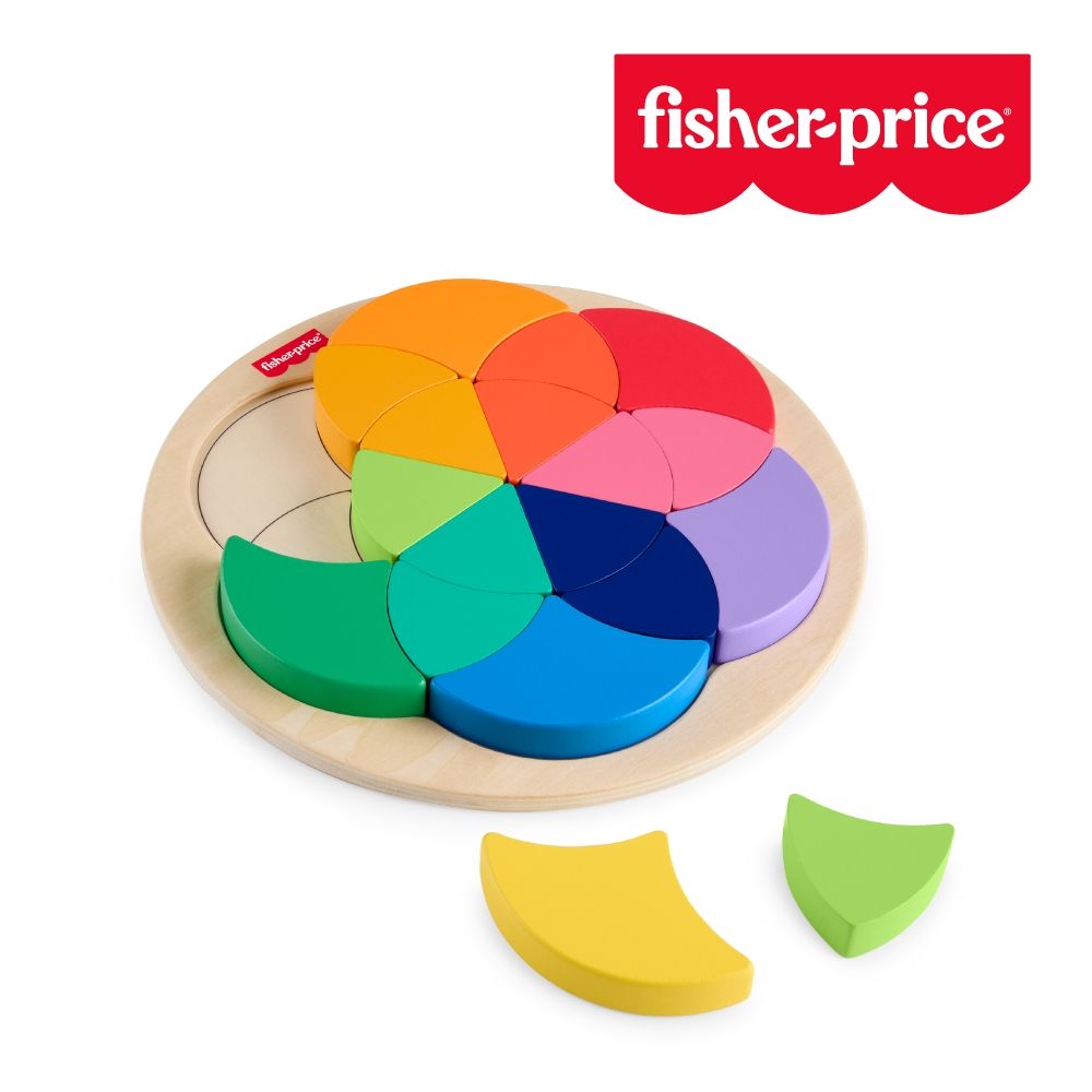 奇哥官方旗艦 Fisher-Price 費雪 木製色輪拼圖