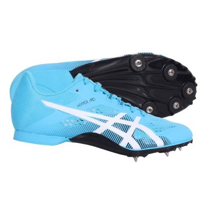 ASICS HYPER MD 8 男女田徑釘鞋-中長距離 1093A198-401 水藍白黑