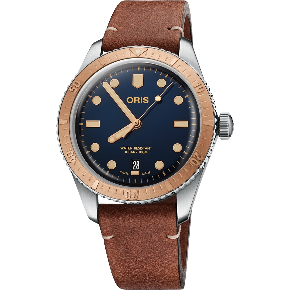 ORIS 豪利時 DIVERS SIXTY-FIVE 青銅機械腕錶-40mm藍 0173377074355-0752045