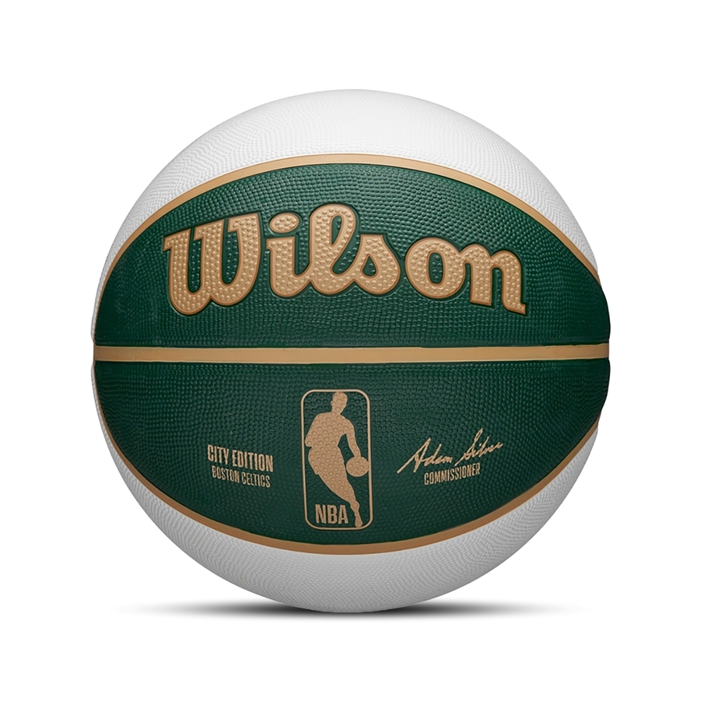 Wilson 籃球NBA 綠白金波士頓賽爾提克城市限定7 號球排汗吸濕威