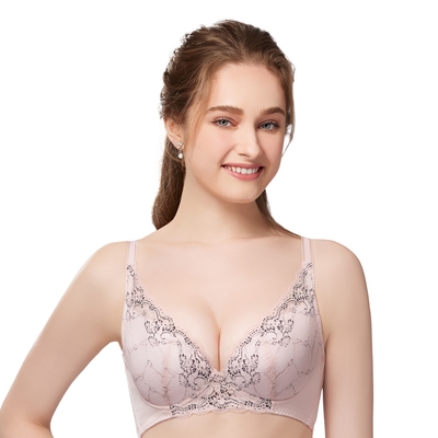 思薇爾 愛莉絲系列B-E罩蕾絲集中包覆女內衣(蔓嫣粉)