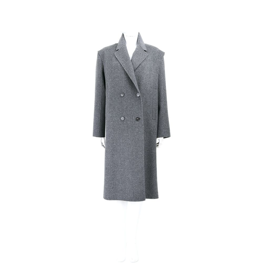 Max Mara-WEEKEND SABADEL 長袖可拆 灰色羊毛大衣 長板背心 外套