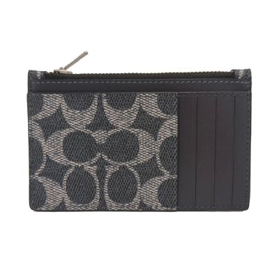 【COACH】C LOGO男中性款信用卡名片卡夾零錢包(墨藍)