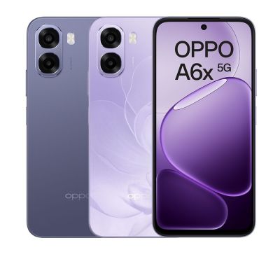 OPPO A6x 蘆薑紫雙卡雙待5G手機，搭載MediaTek Dimensity 6300八核心處理器，擁有5000萬畫素主鏡頭與500萬畫素前鏡頭，6.75吋HD+螢幕，4GB RAM與128GB儲存空間，6500mAh大電池，支援藍芽功能，輕薄設計，適合日常使用與長時間通話。