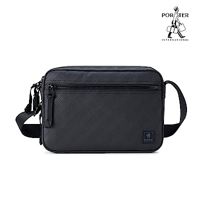 PORTER INTERNATIONAL - 彈性擴充ENDURE斜背包 - 黑