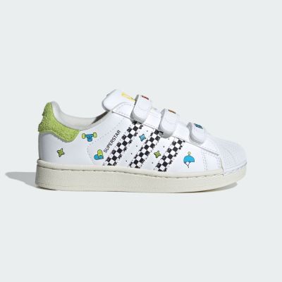 Adidas 愛迪達 Superstar II CF C [JS2469] 大童 休閒鞋 復古 皮革 流行 魔鬼氈 白黑