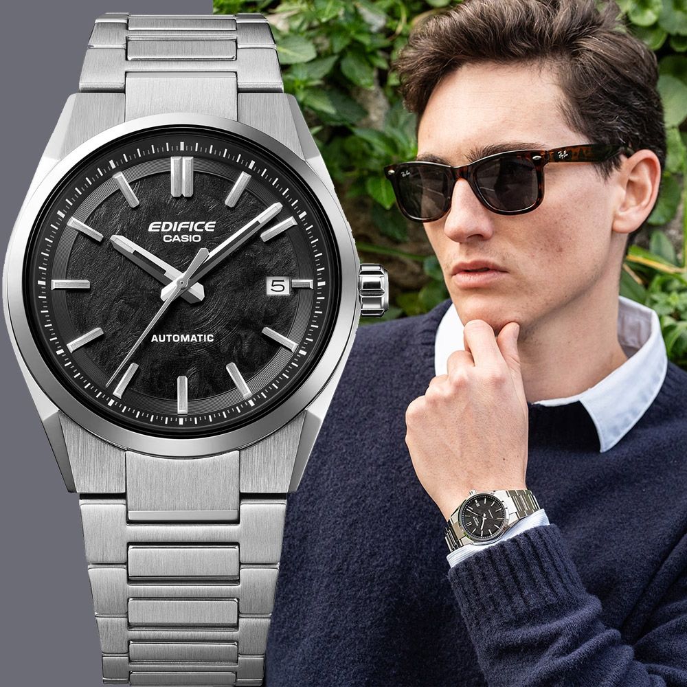 CASIO 卡西歐 EDIFICE 跑車系列 機械錶 手錶 開學換新季 送禮推薦-38mm EFK-110D-1A