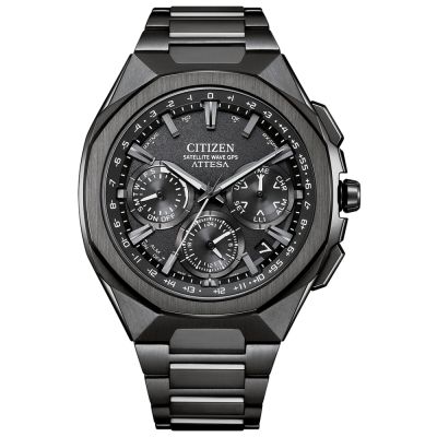 CITIZEN 星辰 黑鈦八角GPS衛星對時光動能手錶 推薦 禮物(CC4105-69E)