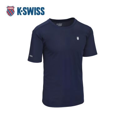 K-SWISS 涼感T恤 26SS PF TEE 15 M 涼感衣 短上衣 男短袖上衣 藍色 1013706-400