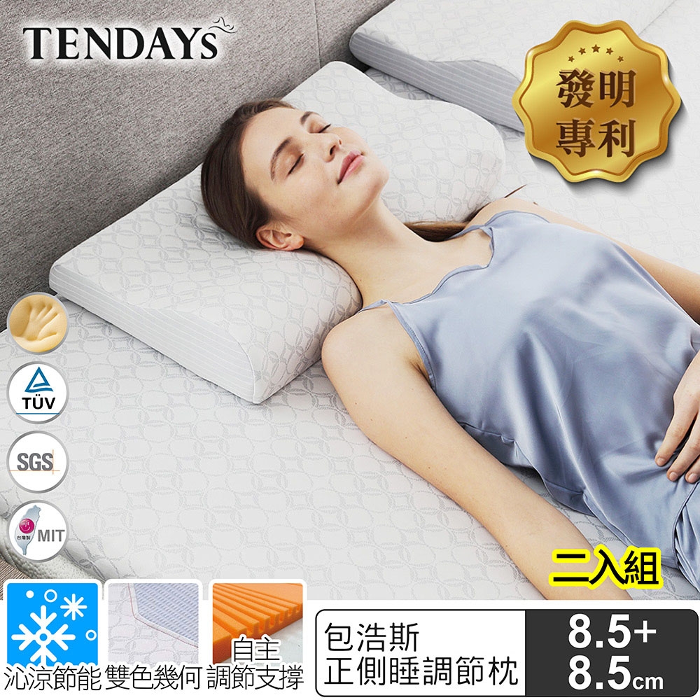 TENDAYS 包浩斯正側睡調節枕2入組(8.5/9.5cm任選)