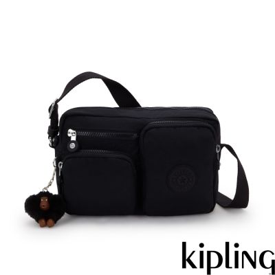 Kipling 率性曜石黑多層收納側背包-ABERDEEN