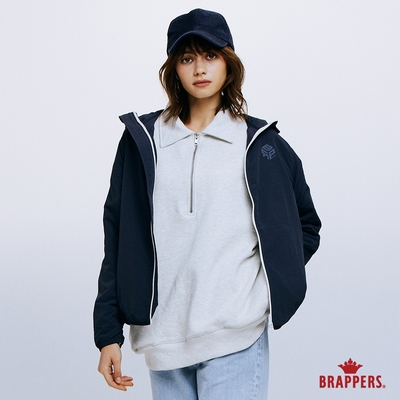 BRAPPERS 女款 防潑水連帽外套-深藍