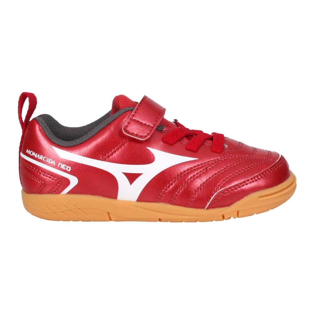 MIZUNO MONARCIDA NEO II CLUB KIDS男中童足球鞋P1GG222660 紅灰白
