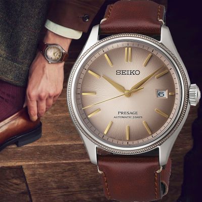 SEIKO 精工 Presage Classic系列 升級再造皮革限量機械錶 生日慶盛典 送禮首選-40.2mm(SPB529J1/6R55-00R0J)_SK045