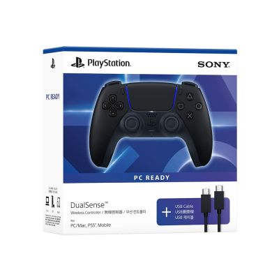 【Sony】PS5 DualSense 無線控制器 手把 午夜黑+USB for PC 台灣公司貨