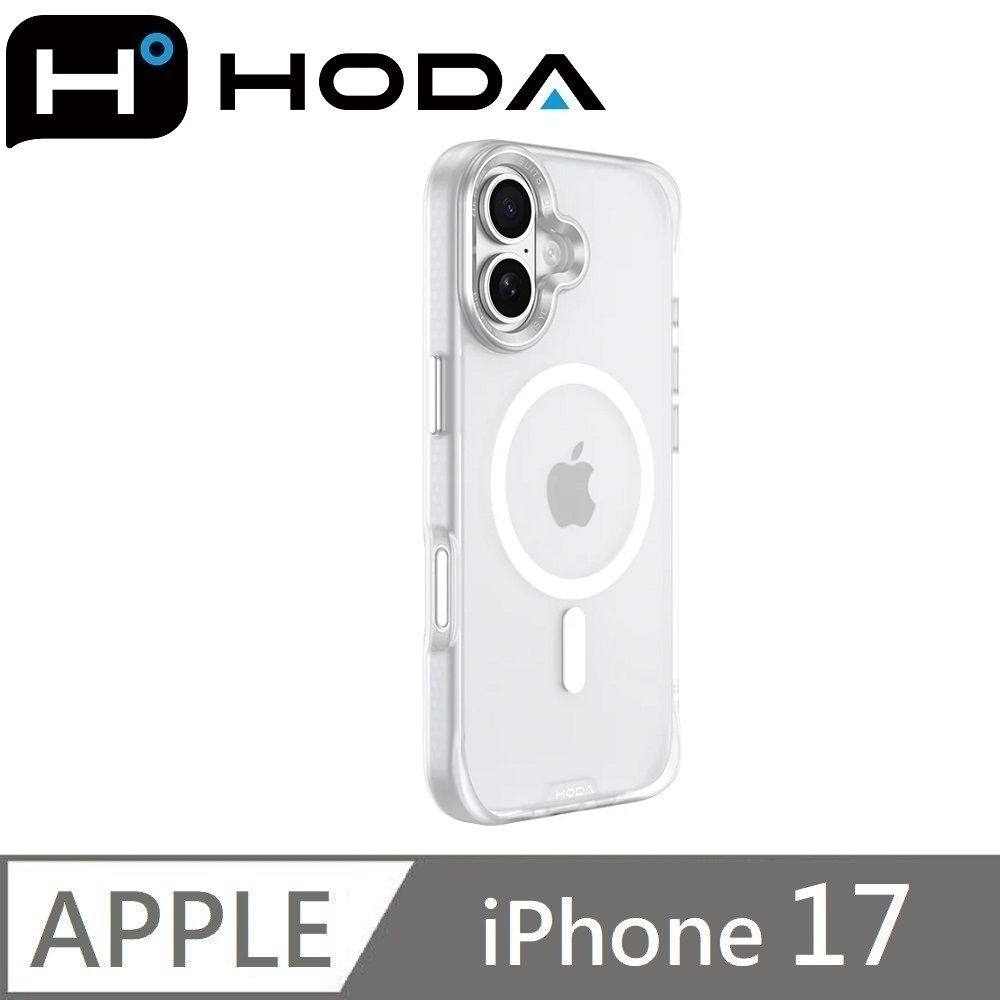 hoda 適用 iPhone 17 MagSafe 柔石軍規防摔保護殼 防摔手機殼 - 星光白