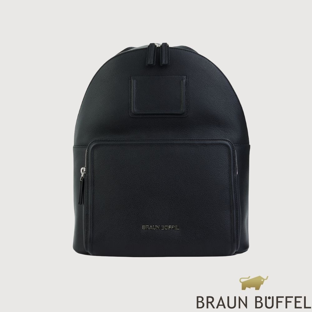 【BRAUN BUFFEL 德國小金牛】台灣總代理 布洛 後背包-黑色/BF572-73-BK