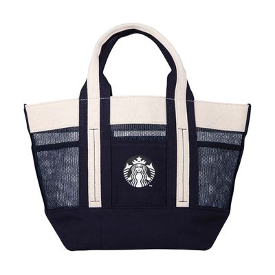 星巴克 藍色女神拼接網格提袋