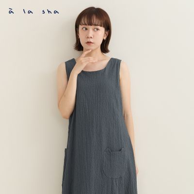a la sha 蘋果樹2WAY皺皺布背心洋裝