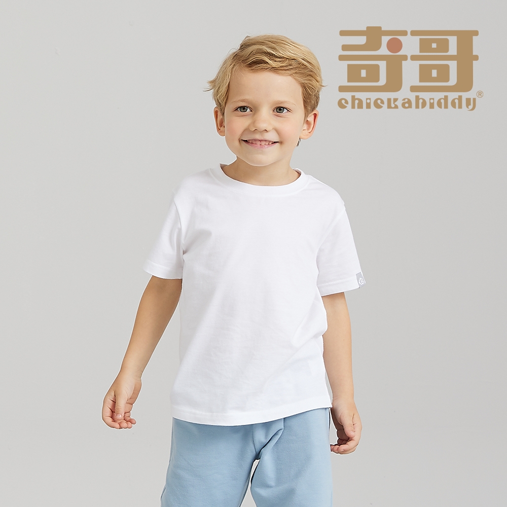 奇哥官方旗艦 CHIC BASICS系列 男女童裝 純棉短袖T恤-白色 (1-10歲)