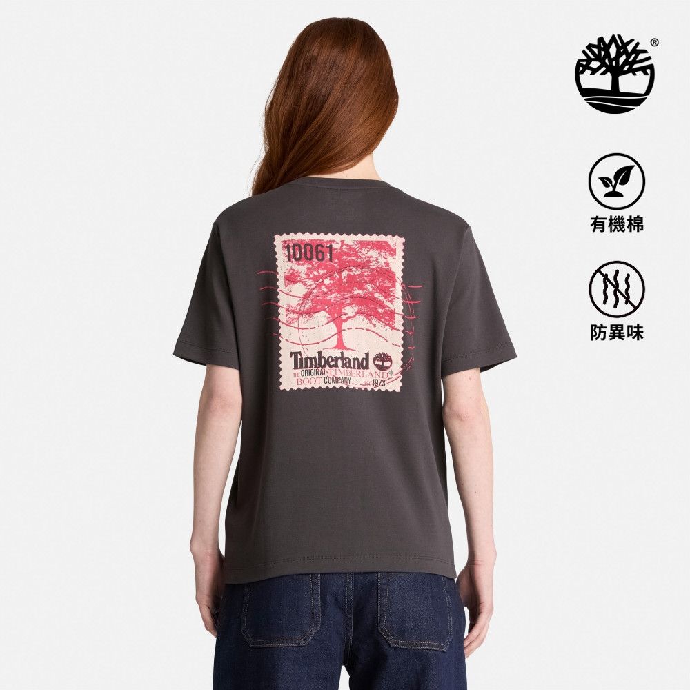 Timberland官方旗艦 女款灰黑色TimberFresh TM科技短袖T恤|0YH5JCN1