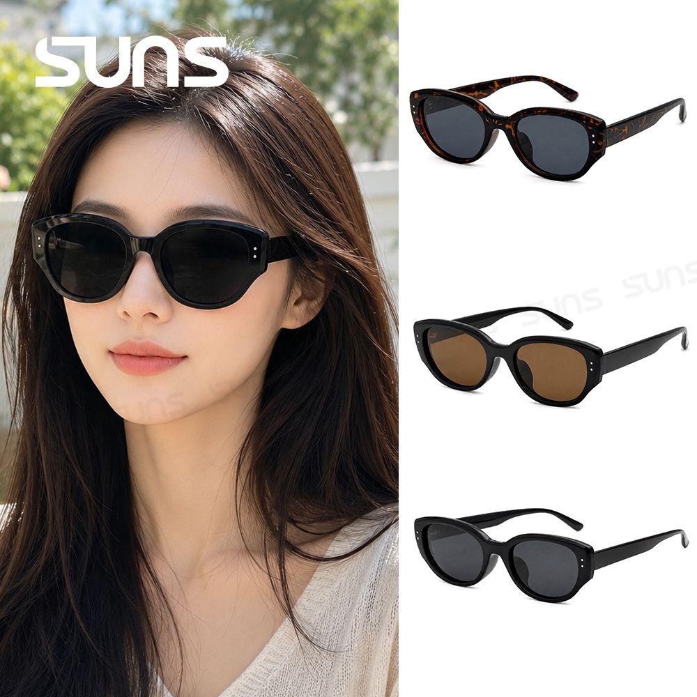 【SUNS】時尚精品貓眼太陽眼鏡 TR90偏光墨鏡 流行明星款 防眩光/遮陽/輕盈材質/抗UV400 S2417