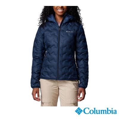 Columbia 哥倫比亞 女款-保暖防潑羽絨連帽外套-Delta Ridge深藍 UWR27690NY/JF